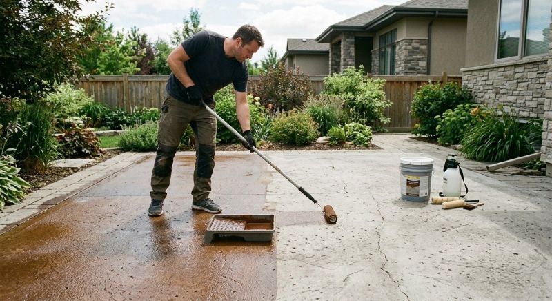 Driveway Concrete Staining in Fort Worth, TX