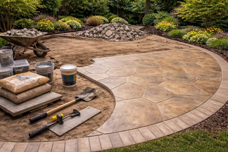 Stamped Concrete Installation in Fort Worth, TX