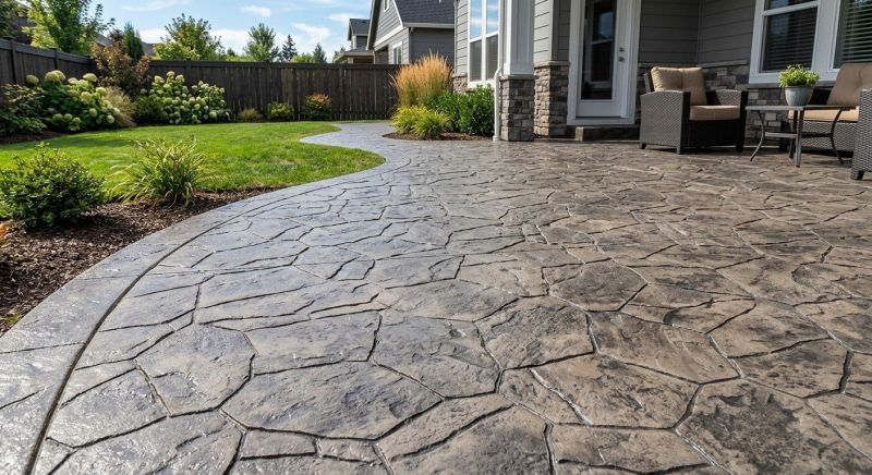 Stamped Concrete Patio Installation in Frisco, TX
