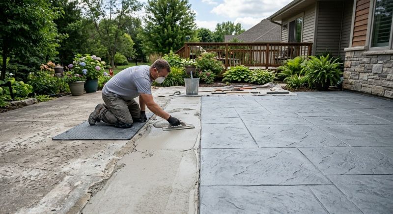 Stamped Concrete Replacement in Frisco, TX