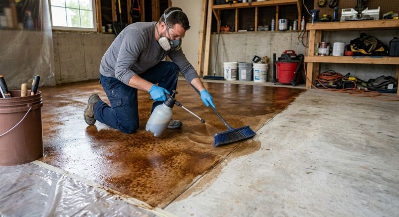 Stamped Concrete Staining in Fort Worth, TX